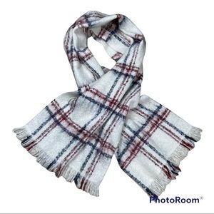 MAJE Made in France Mohair Blend Plaid Scarf 🧣